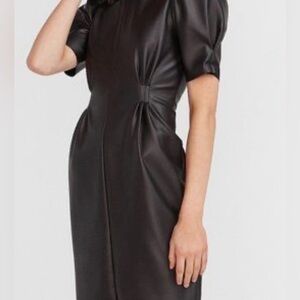 green emerald velvet dress Look Of Love Black Faux Leather Dress  Shop the Mint